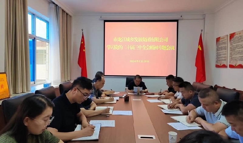 市龍江集團召開黨委（擴大）會議傳達(dá)學(xué)習(xí)貫徹黨的二十屆三中全會精神